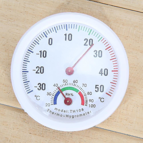 Mini termometer Hygrometer Selvklæbende rund høj nøjagtighed termometer til vindue indendørs udendørs væg Drivhus have hjem