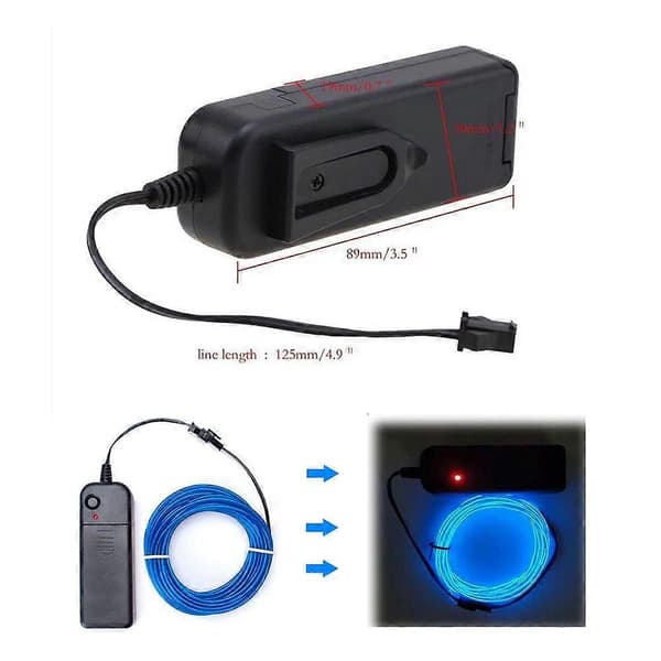 EL Wire Strømforsyning Neon Lys Bil Omgivelseslys Driver Transformator For Neon Belysning Stripe Tilbehør 3V 5V 12V 12V Drive