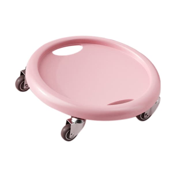 Core Slider Ab Workout Skyveskive med 4 Ruller for Hjemmegym Rosa