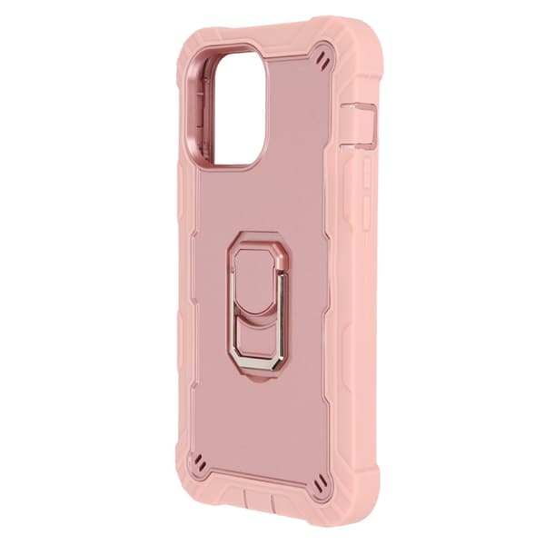 Ridsefast Armor Stand Case til iPhone 13 Pro Max Pink Guld