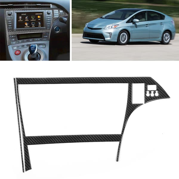 Kulfiber GPS Display Panel Cover til Prius 2012-2015 Højrestyret Sæt med 2