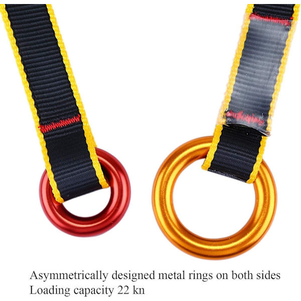 Fork Cambium Saver med ringe Træarborist Friction Saver Rope Bælteløkke Fall Retrievable Anchor Climbing Gear, 35,4 tommer sort