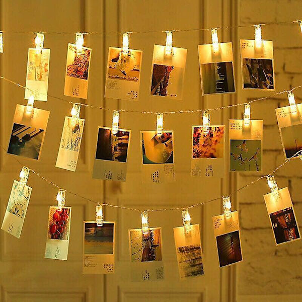 Led Clip String Lights Photo Clip Lykta Festdekorationer