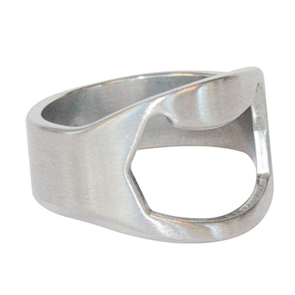 5st Coola Män Rostfritt Stål Finger Ring Flasköppnare Bar Pub Party Beer Tool Gift