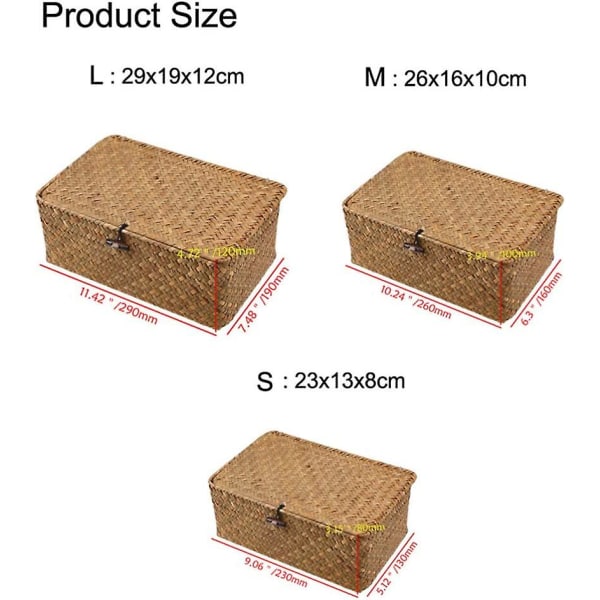 Vävd korg flätad korg med Seashered Sea Bonchissery Cover Organizer för badrum badrum kök