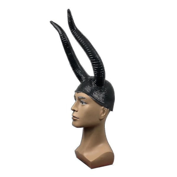 Maleficent Black Horn Mask Dark Witch Halloween Party Cosplay Rekvisitter