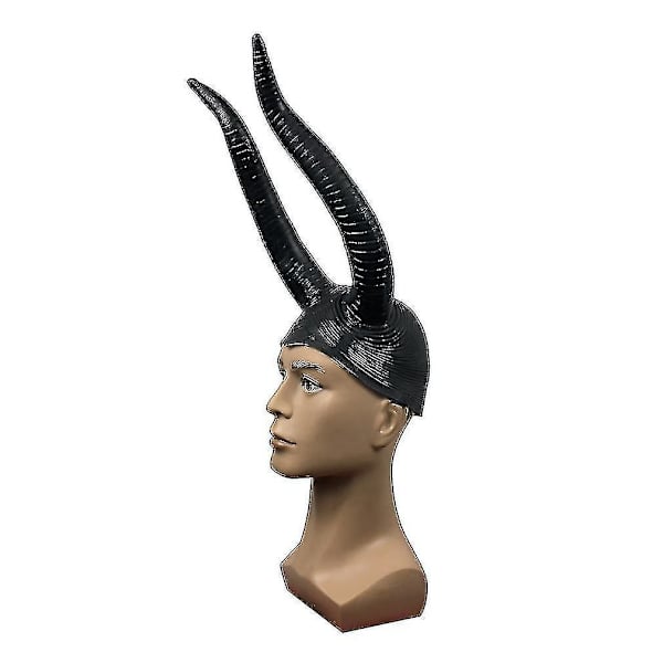 Vihainen musta sarvinaamio Dark Witch Halloween Party Cosplay-rekvisiitta
