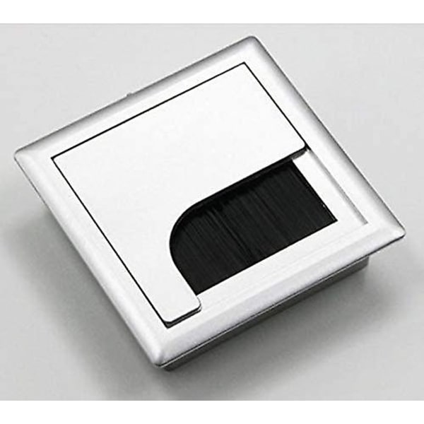 Kabelhulsdæksel Skrivebord Computer Ledning Kabelhulsforsyninger Kabelhulsdæksel Computerbordgennemføring til skrivebordsstyring Rektangulært 2 stk. 80 X 80 Mm