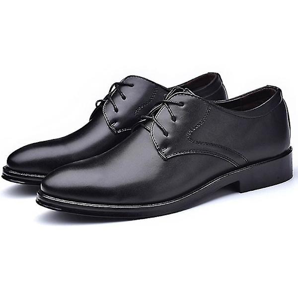 Män konstläder Smarta formella bröllopskontorsskor Black 44
