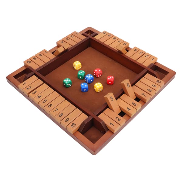Træ Shut the Box spil til 4 spillere