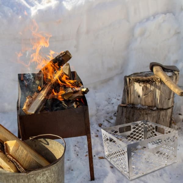 Grillkurv/Firebox i rustfritt stål for kullgrill