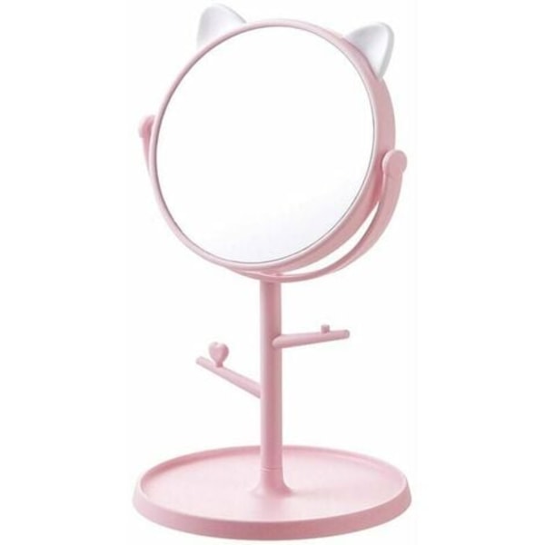 Grillredskab roterende spejl makeup spejl bærbart skrivebord sød prinsesse spejl sovesal studerende spejl simpel dressi