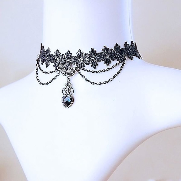 Gotiska viktorianska kvinnor Tofs Choker halsband