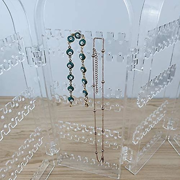 Ørering stander Klar plast øreringe display stand 4 døre 240 huller ørering opbevaring holder til øreringe Armbånd halskæder