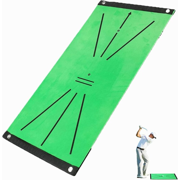 Forbedret Nailed SBR Golf Swing Pad Sammenleggbar Innendørs Putter Practice Pad