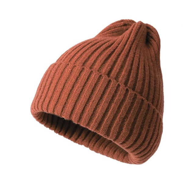Mænds brimløs hat, blød brimless hat, uldhat coffee