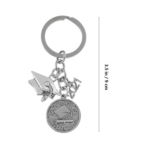 1 stk eksamen tema nøkkelring gave bachelor formet nøkkel anheng Present 2.2CM