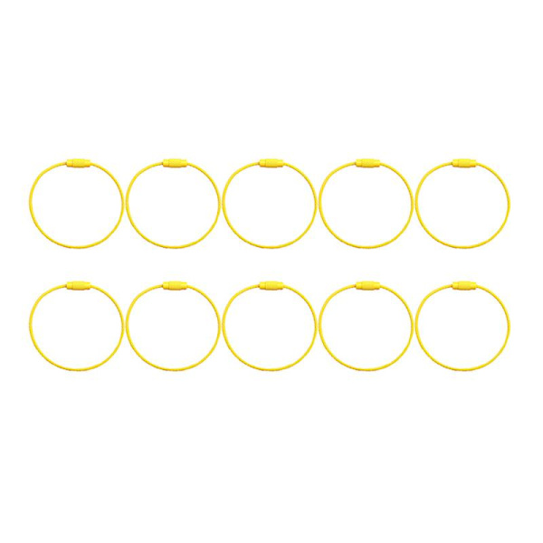 10 stk kreativ nøkkelring metall mote retro enkel slitesterk nøkkelring for nøkkel (lavendel) Yellow