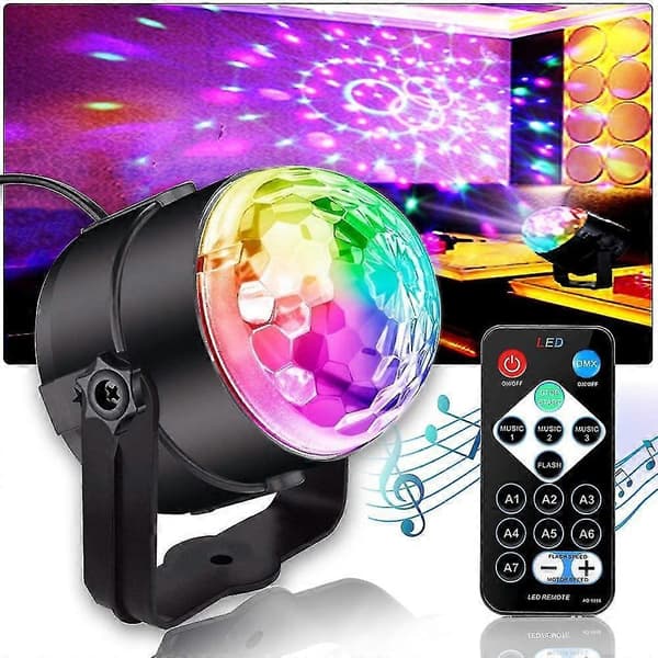 Fjernbetjent Led Magic Ball Lys Dj Belysning Diskokugle Strobelys Klublampe