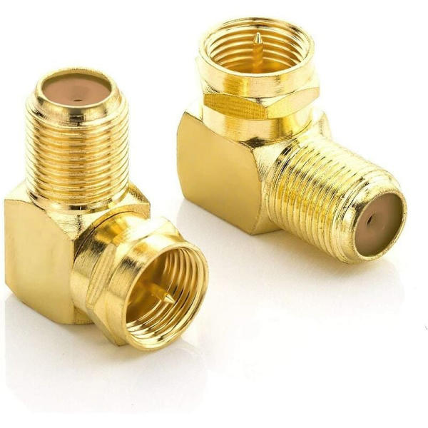4st Rätt Vinkel Inch F Head Adapter Kabel TV Set Top Box Konverteringsadapter