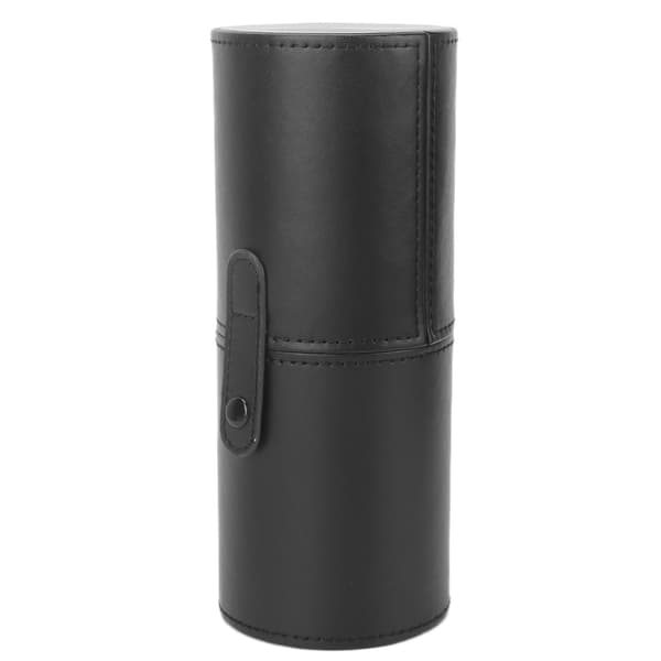 Bærbar Sort PU Makeup Børsteholder Organizer Opbevaringstaske