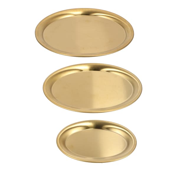 Rustfritt stål speilpolert dessertbrett gull snacks smykker display plate