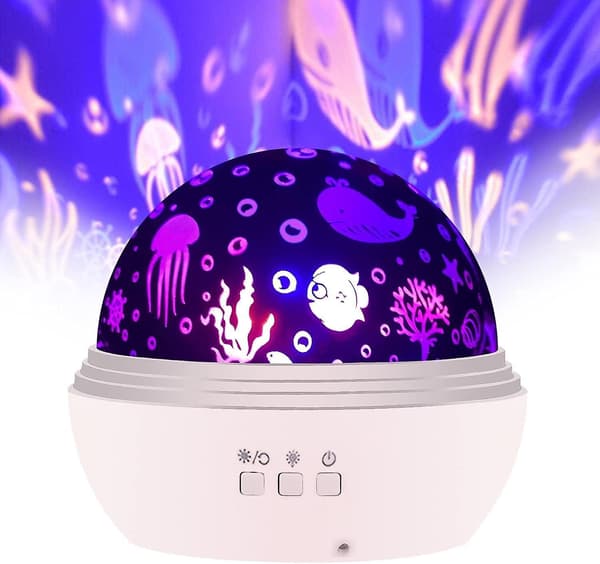 Stjernehimmelprojektor, LED-lampe Stjerne Måne Projektor Roterende Nattlys Søvnberoligende (Rosa)
