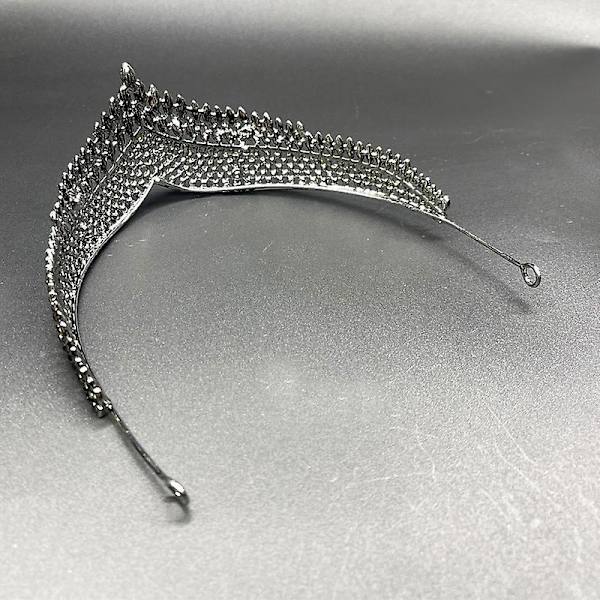 Krone Ornament Brude Bryllup Tilbehør Simpel Legering Sort Håndlavet Brudekjole Smykker