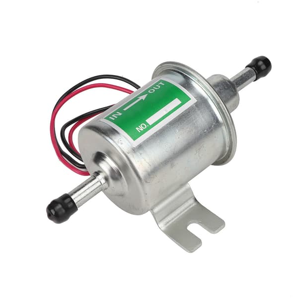 Universal 24V Elektrisk Drivstoffpumpe Inline Filter for Bil Båt Bensin Diesel Erstatning Sølv