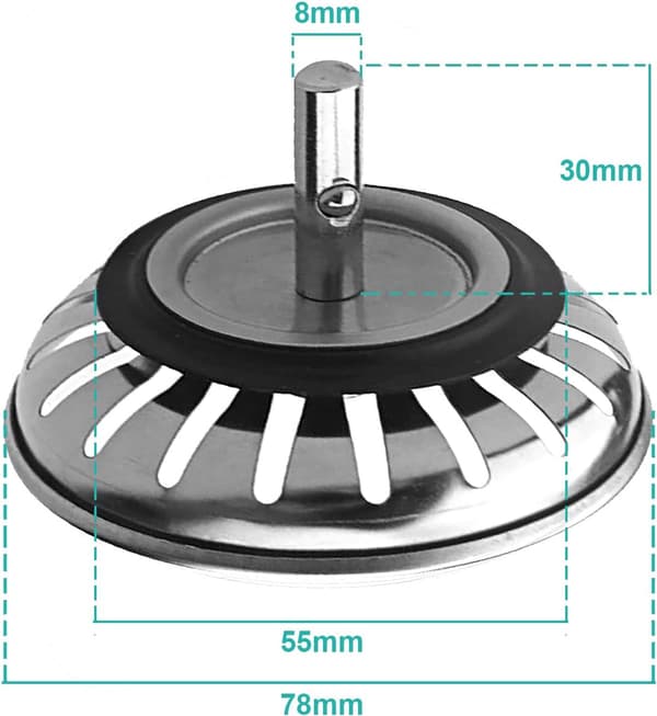 [qg]chen Vaskesi Prop Rustfrit Stål Fortykket Egnet til chen Vaskehul Diameter 78mm