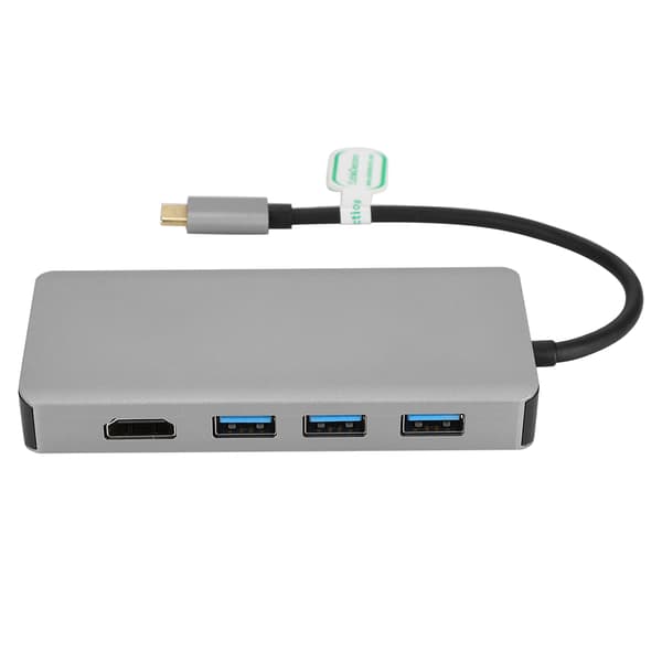 Typ C multifunktionshubb VGA HDMI USB 3.0 x 3 4K HD videoutvidgningsgränssnitt