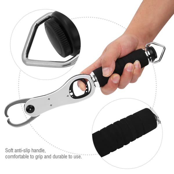 Fiskegreppare i aluminiumlegering med våg Silver