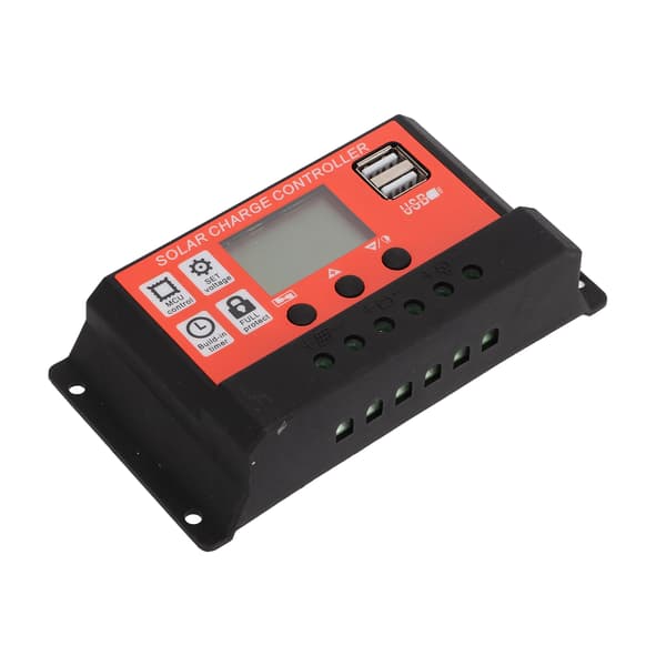 PWM Auto Solar Charge Controller LCD Display Dual USB 12V 24V 20A Solpanel Regulator