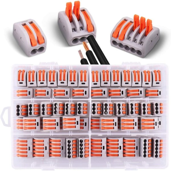 PTC Set Box 60 stk Quick Wire Connector Elektrisk kontakt for kontrollspak Combo Set