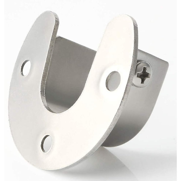 Verhotangon kannake U-muotoiset pistorasiat Vaatekaappitangon pää Ripustintangon pää verhoon tai vaatekaappiin, harjattu ruostumaton teräs, 28 mm, 4 kpl, Efl8001ls-4p-fr