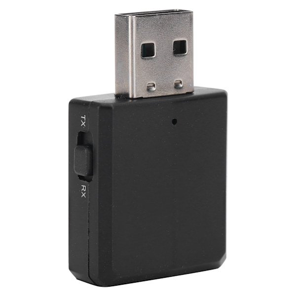 Bluetooth 5.0 Audio Receiver Transmitter USB Lydkort 3 i 1 AUX RCA 3.5mm Socket Adapter Sort