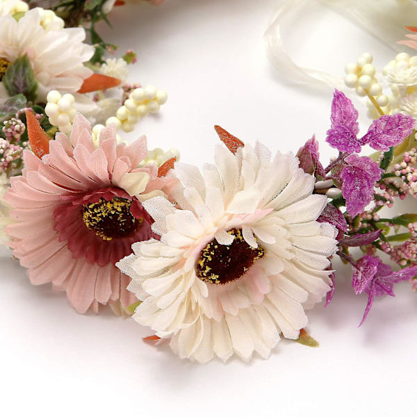 Daisy Wreath - Ljusrosa