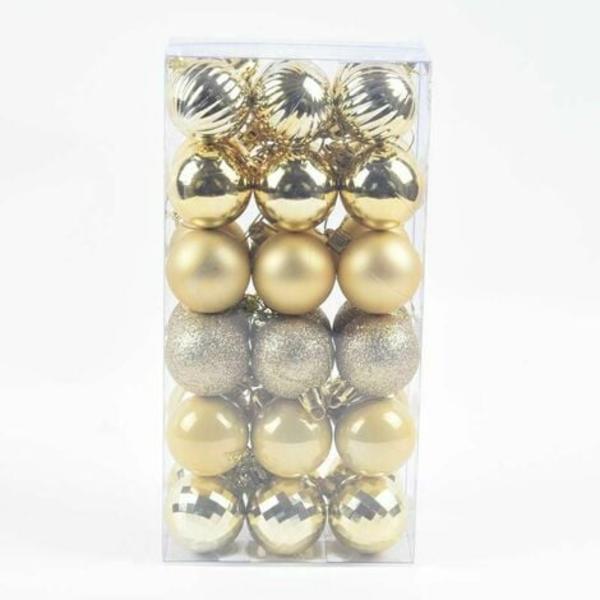 Inomhus utomhus julgranskulor dekoration 66 36st Xmas Choice Guld LYCXAMES