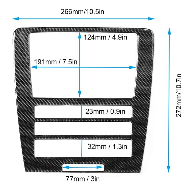 Kolfiber GPS Navigations Kontrollpanel Skydd Ford Mustang 2009 2013