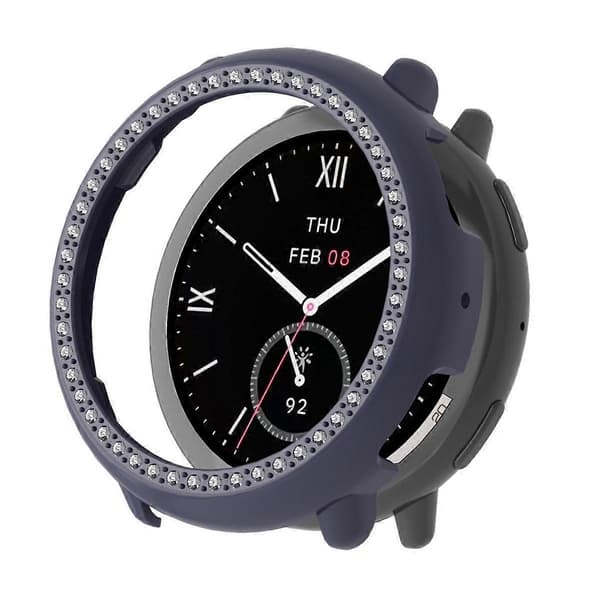 Diamant Halv Dækning PC Ur Beskyttelsesetui Til Amazfit Active 2 Ink Blue