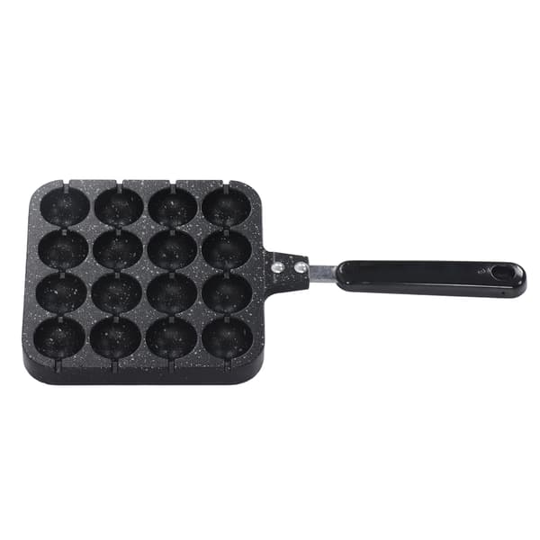 16-hullers bageform til takoyaki i aluminiumslegering, bakke til blækspruttefrikadeller