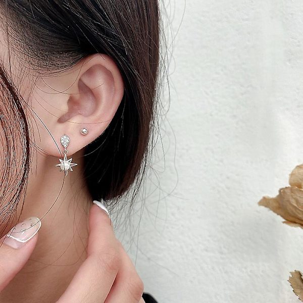 Ørepynt 925 Sølvsmykker Star Fashion Jewelry Ac8151