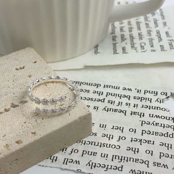 Ring blomst Stud Justerbare motesmykker Ac5243