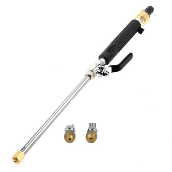 Högtrycksvattenpistol, högtrycksvattenpistol med munstycke, högtrycksvattenlans, svart