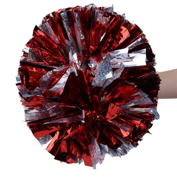 Pom Poms for dansfest Skoleidrettskonkurranse (sølv+rød)