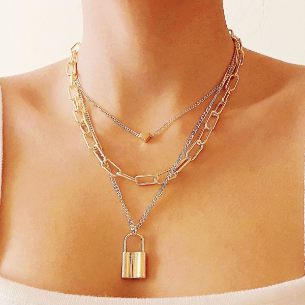 Halsband Multi-layer Metallic Element Modesmycken B1711 N2003-27