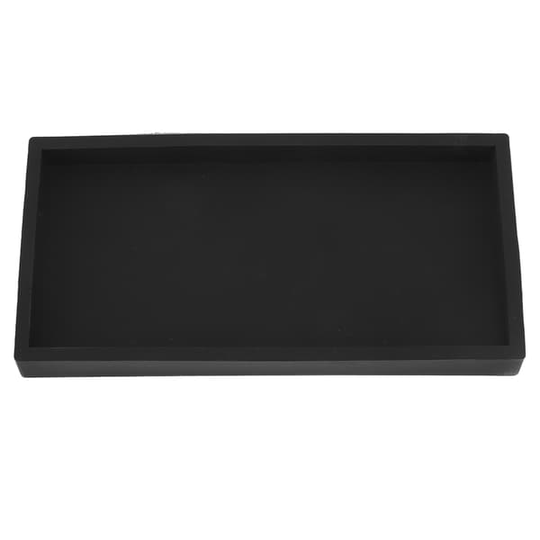 Silikonförvaringsbricka Liten Svart Kök Badrum Organizer Tallrik