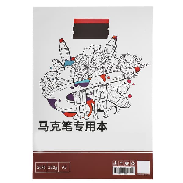 A3 420x297mm Marker Pen Graffiti Handmålad Konst Student Ritpapper Bok