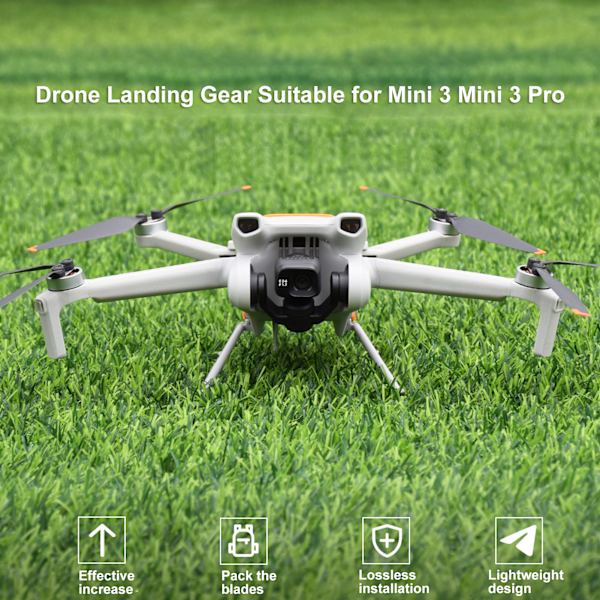 Foldbart Forlænget Landingsstel til Mini 3 og Mini 3 Pro Drone Orange