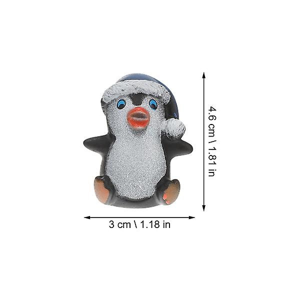 8st Penguin Ornament Vinter Penguin Statyer Bonsai Dekor